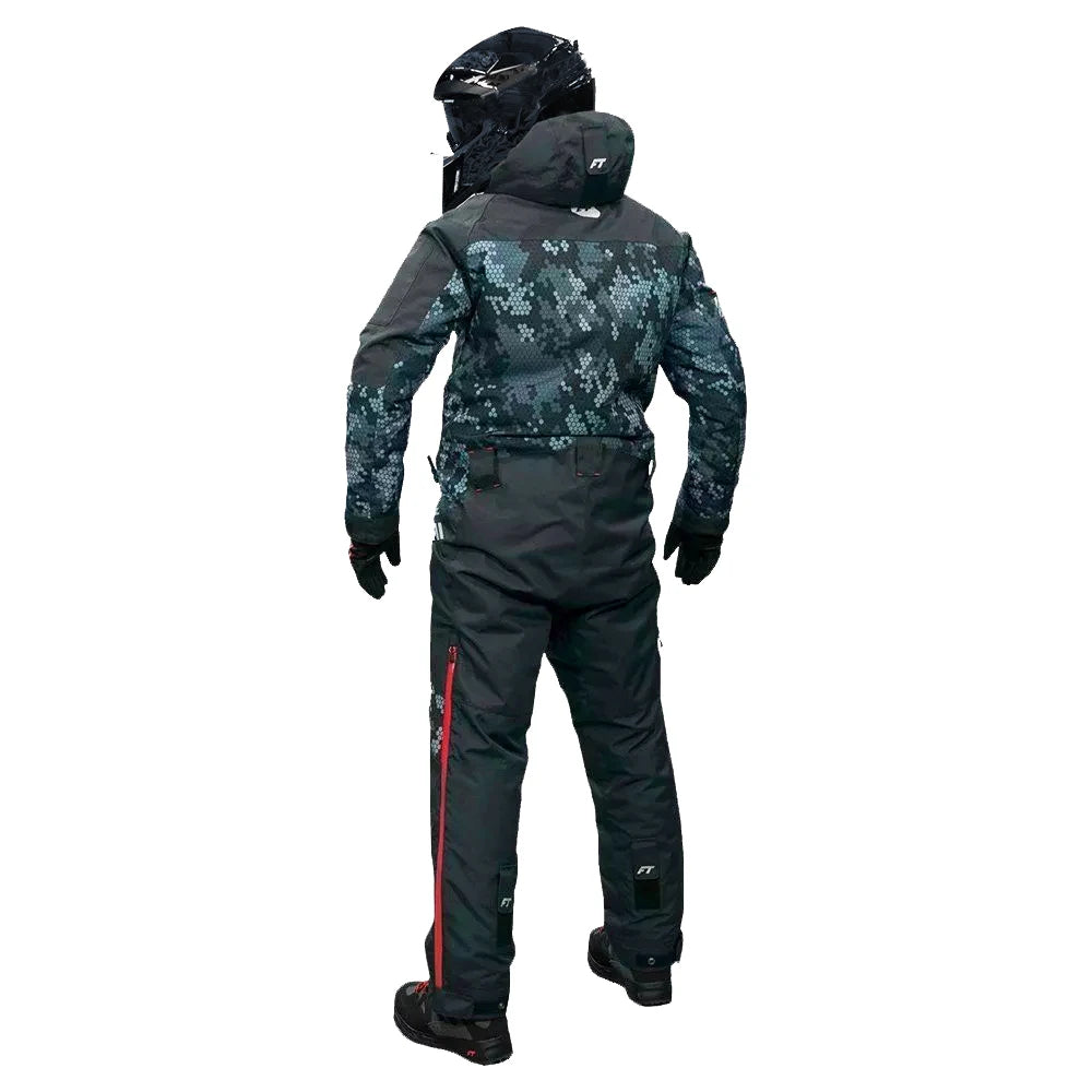 Monos para hombre, traje de esquí de carcasa dura de una pieza, abrigo interior de algodón para mantener el calor, conjunto de ropa deportiva impermeable para invierno al aire libre