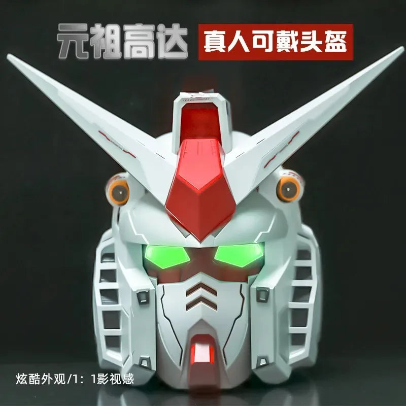 Vol.1 Casco RX-78-02 Cyberpunk 1:1, Máscara de Robot Mecánico con Luz y Control Táctil, Disfraz de Cosplay, Juguete de Halloween para Niños, Regalo