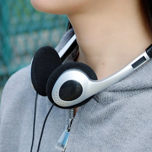 Auriculares portátiles con personalidad, diadema retro, estilo de moda en color negro, auriculares supraaurales, audífonos con cable de 3.5 mm, accesorios para fotografía