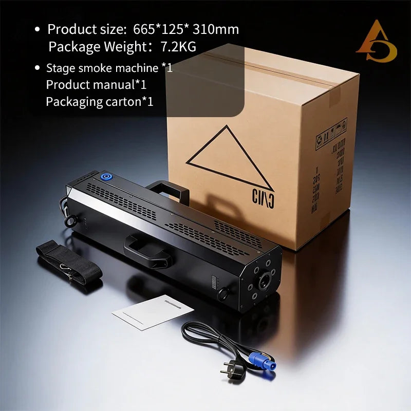 Nueva Pistola de Humo LED RGB de 1500W, Potente Máquina de Humo Portátil con Columna de Aire, Cañón de Luces para DJ, Máquina de Humo para Escenarios y Bodas