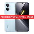 Versión global del smartphone POCO X8 Pro Max, procesador Dimensity 9500s, batería mAh, cámara principal de 50 MP, HyperCharge W, compatible con NFC