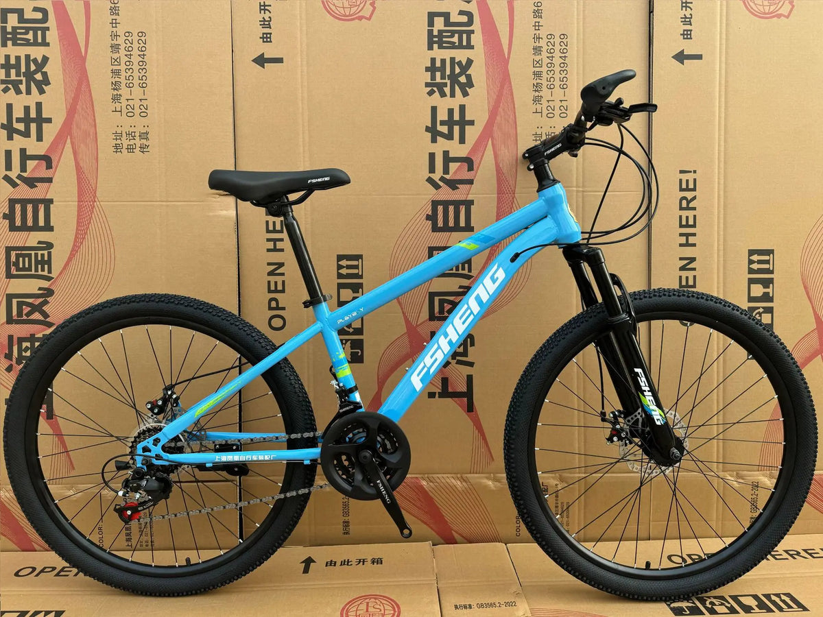 Bicicleta de montaña para adultos, todoterreno, de acero al carbono, con doble freno de disco, amortiguación y velocidad variable