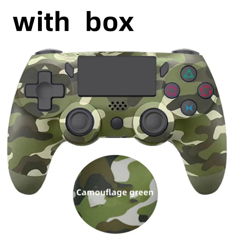 Wireless  Controller Gamepad 6-Axis Dual Vibration With LED Light Bar Joystick Joypad For PS Console /PC/iPad/Andriod/iPhone