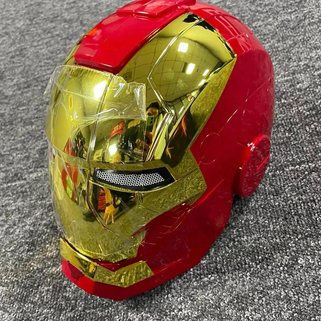 Nuevo casco de Iron Man Mk5, accesorio de anime, réplica a escala 1:1, con control de voz y funciones eléctricas, máscara para adultos, ideal para Halloween, cosplay y como regalo para las fiestas.