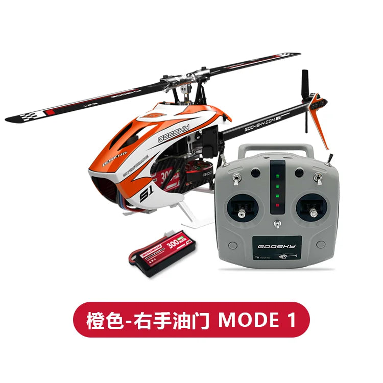 Helicóptero RC, Avión de Control Remoto, Juguete para Niños y Adultos, Radiocontrol, Vuelo Inalámbrico, Profesional, Goosky S1 RTF Heli