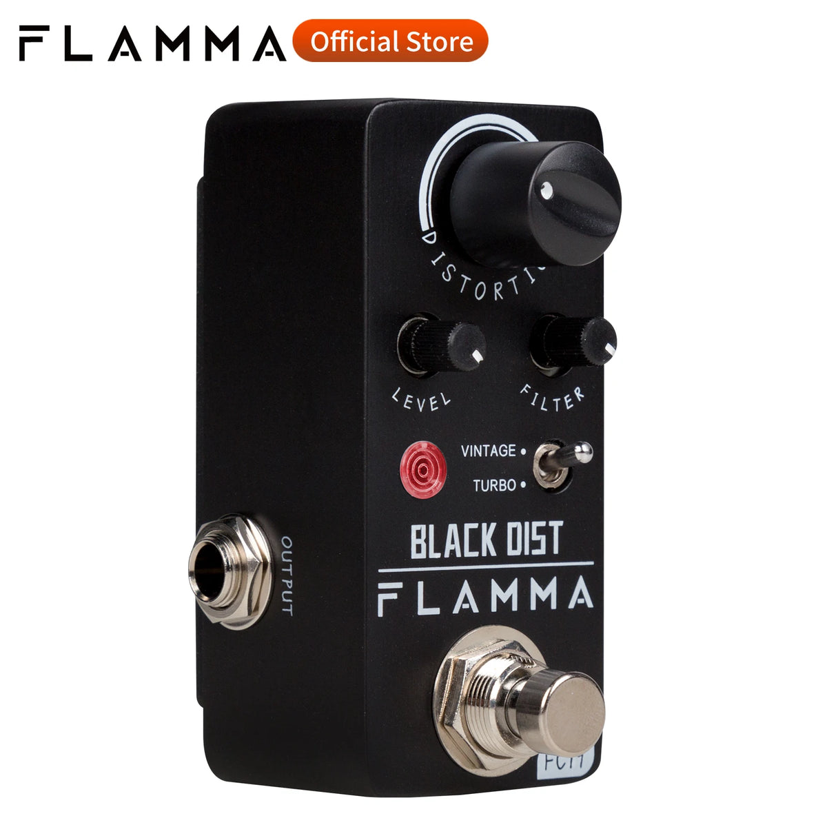 FLAMMA FC19 Pedal de efectos de guitarra de distorsión Vintage y modo Turbo función True Bypass accesorios de procesador de guitarra