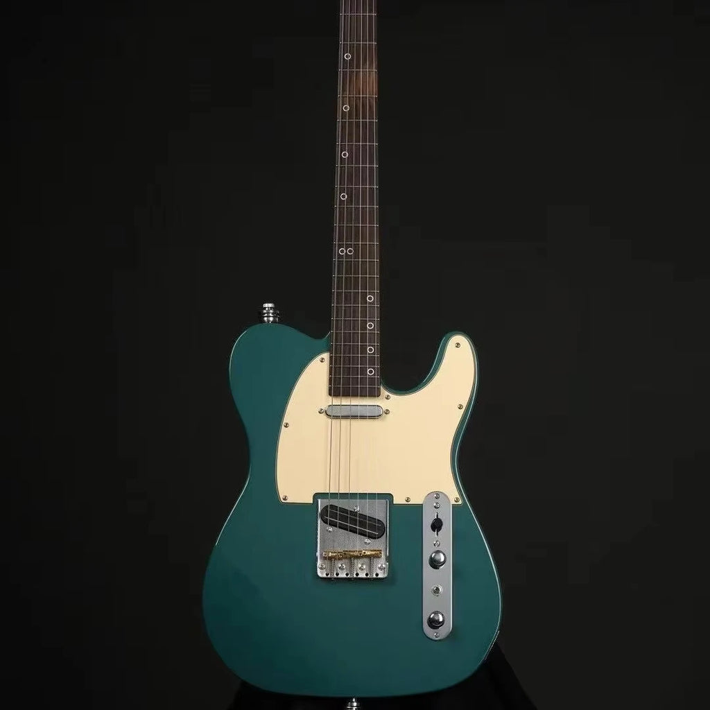 Listo para enviar guitarra eléctrica TL de 39 pulgadas de alta gama, parte superior sólida, lados de aliso, acabado brillante, 6 cuerdas, alta calidad