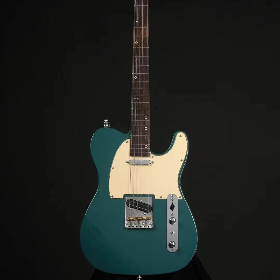 Listo para enviar guitarra eléctrica TL de 39 pulgadas de alta gama, parte superior sólida, lados de aliso, acabado brillante, 6 cuerdas, alta calidad