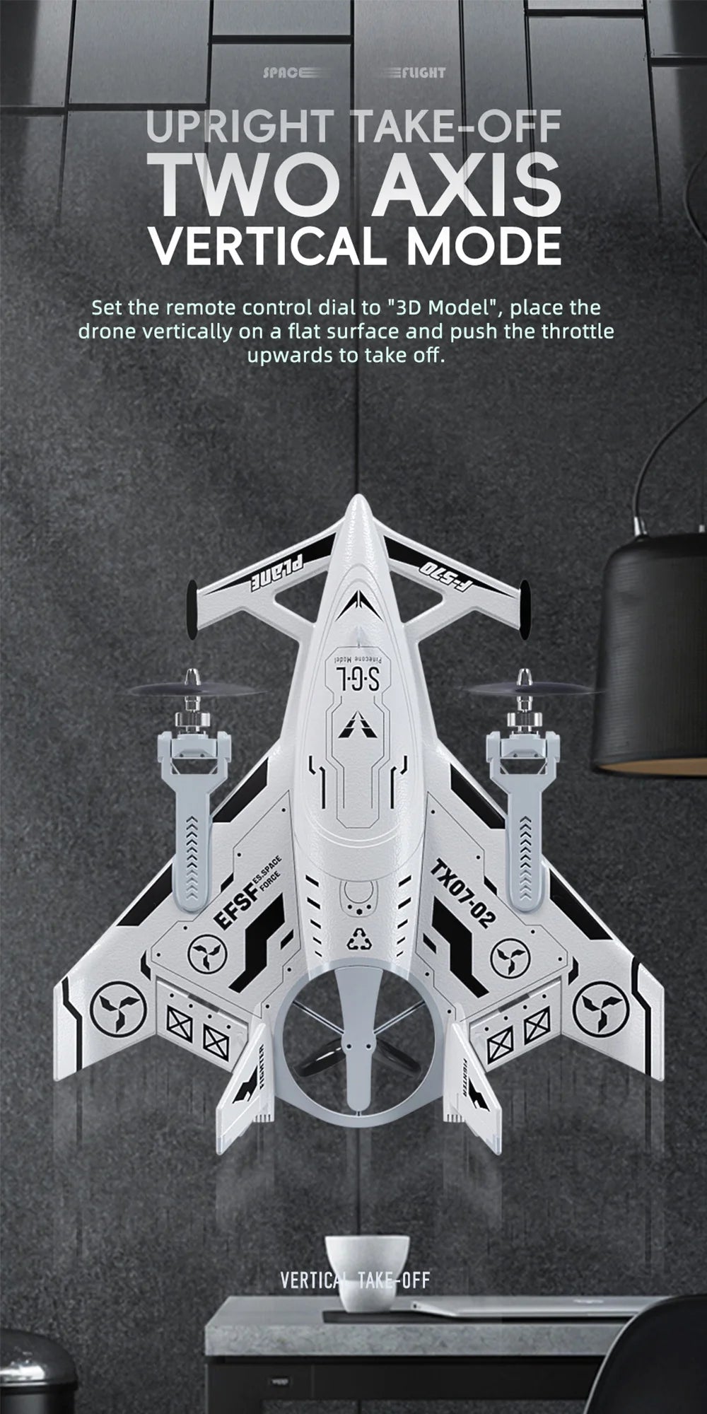 9IMOD RC avión SG-F35 acrobático Fighterc 8 canales Material EPP giros de 6 ejes 2,4G vuelo de 3 modos 200M 2 velocidades planeador sin escobillas