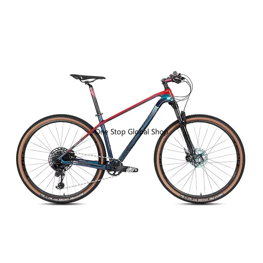 My Store Bicicleta de Montaña Año Nuevo Max M9100 27 Velocidades 29 Carbono HC+Plata Unisex T1000 Sillín Cómodo 150-165cm