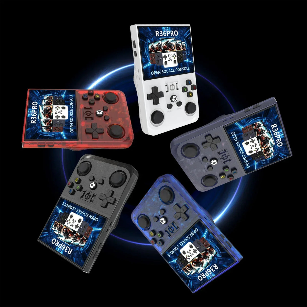 Consola de juegos portátil retro R36PRO, sistema Linux, pantalla IPS de 3,5 pulgadas, reproductor de video de bolsillo portátil, doble joystick, 64 GB 128 GB juegos