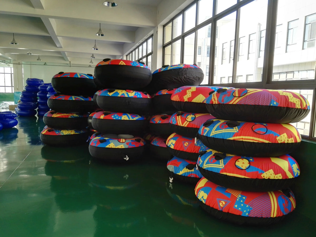 Tubo Inflable Remolcable, Juegos Acuáticos, Trineos de Nieve, Flotador para 4 Personas, Diversión en Lagos y Ríos