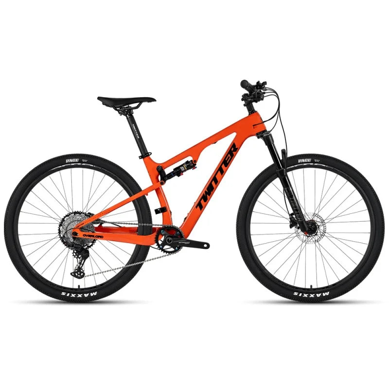 Bicicleta de montaña de fibra de carbono TWITTER OVERLORD, transmisión M6100 de 12 velocidades, frenos de disco hidráulicos MT200, ruedas de 29/27.5*2.1, bicicleta de montaña MTB Vtt