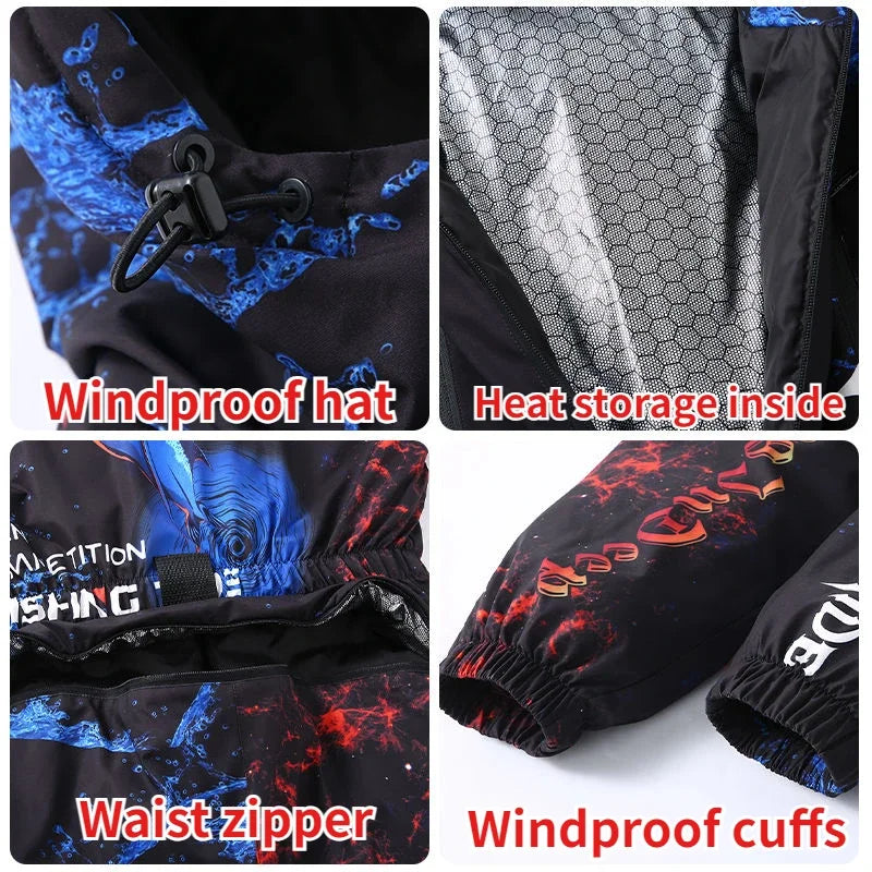 Mono de motociclismo de invierno para vehículo eléctrico, ropa cálida a prueba de viento, traje de pesca impermeable de algodón para exteriores, traje de esquí