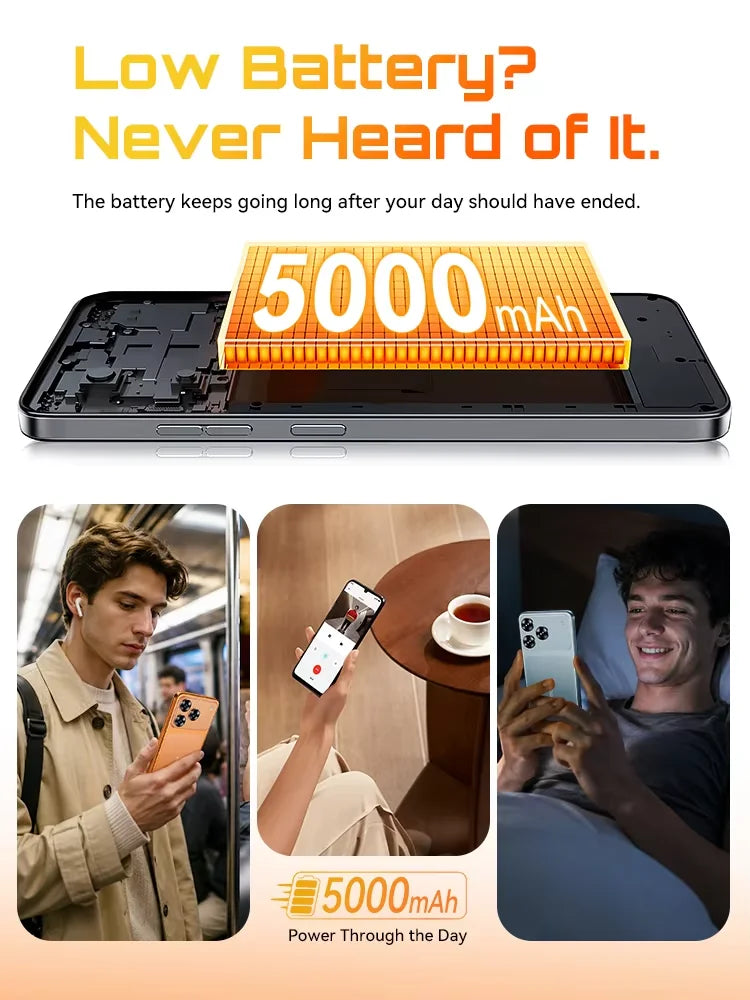 [Envío desde Francia] Smartphone Cubot A50 Android 16GB(6+10) RAM+128GB ROM, 6.58 pulgadas FHD+ 1080*2408, 60Hz, Dual Nano SIM, Batería de 5000mAh, 48MP+16MP, NFC, Face ID