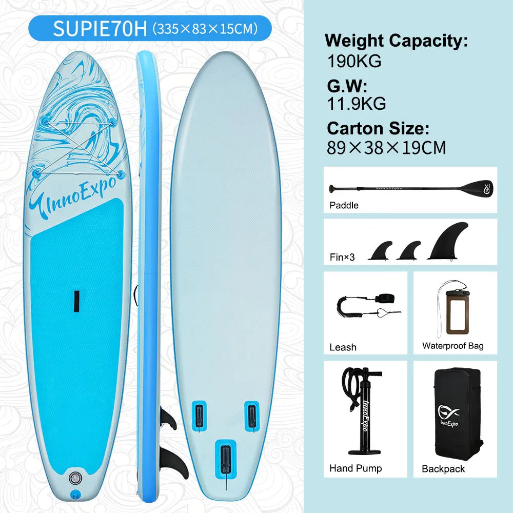 Tabla de Paddle Surf Inflable InnoExpo, Tabla de Surf, Tabla de SUP, Antideslizante, para Deportes Acuáticos