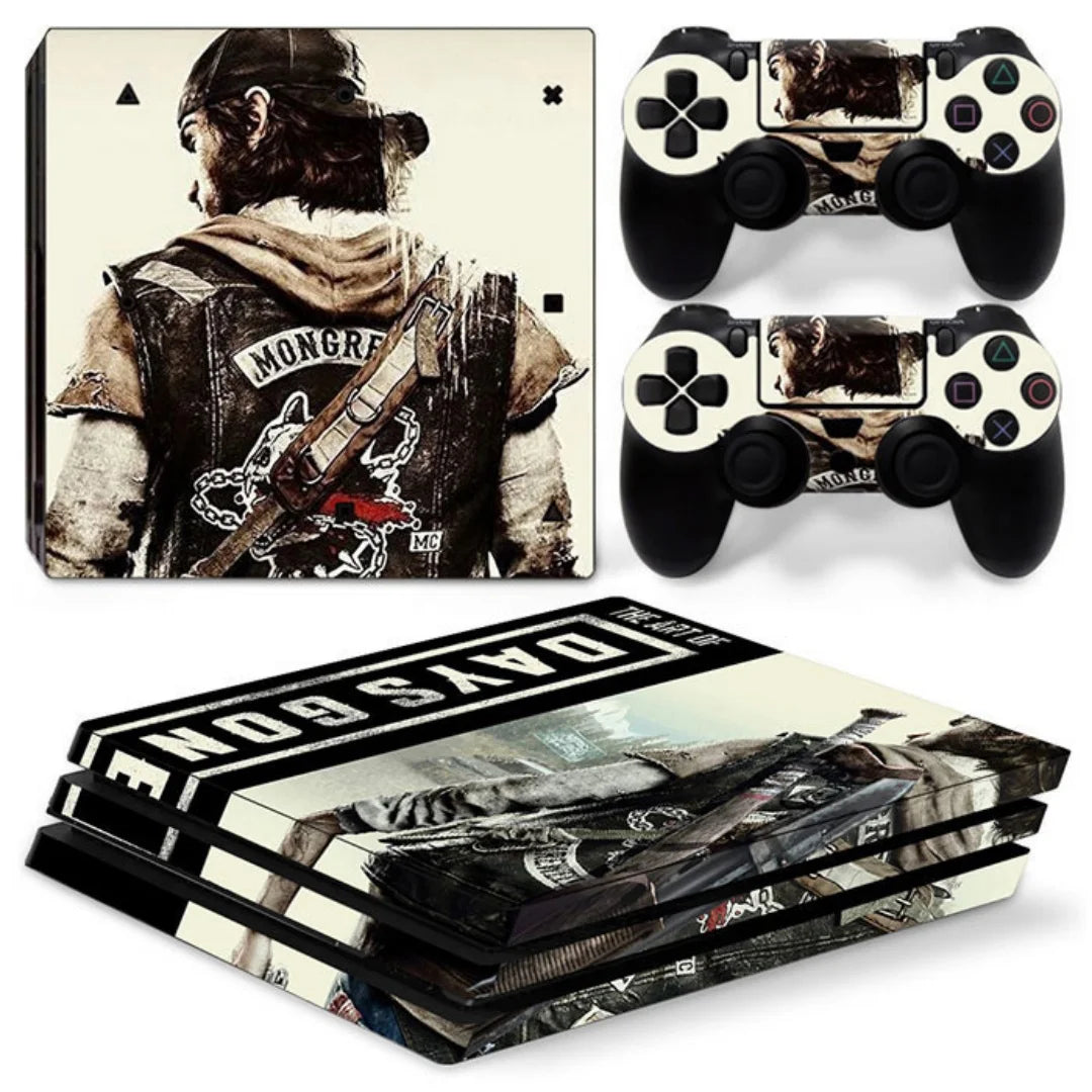 Protective Vinyl Decal Skin Sticker Full Set Cover Wrap for PS4 Pro Console and 2 Controllers