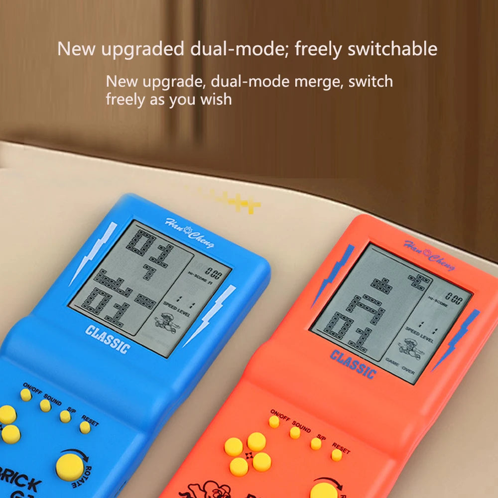 Consola de juegos Tetris con pantalla grande, consola de juegos portátil clásica, nostálgica y retro, juguetes electrónicos, reproductor de juegos portátil retro, nuevo