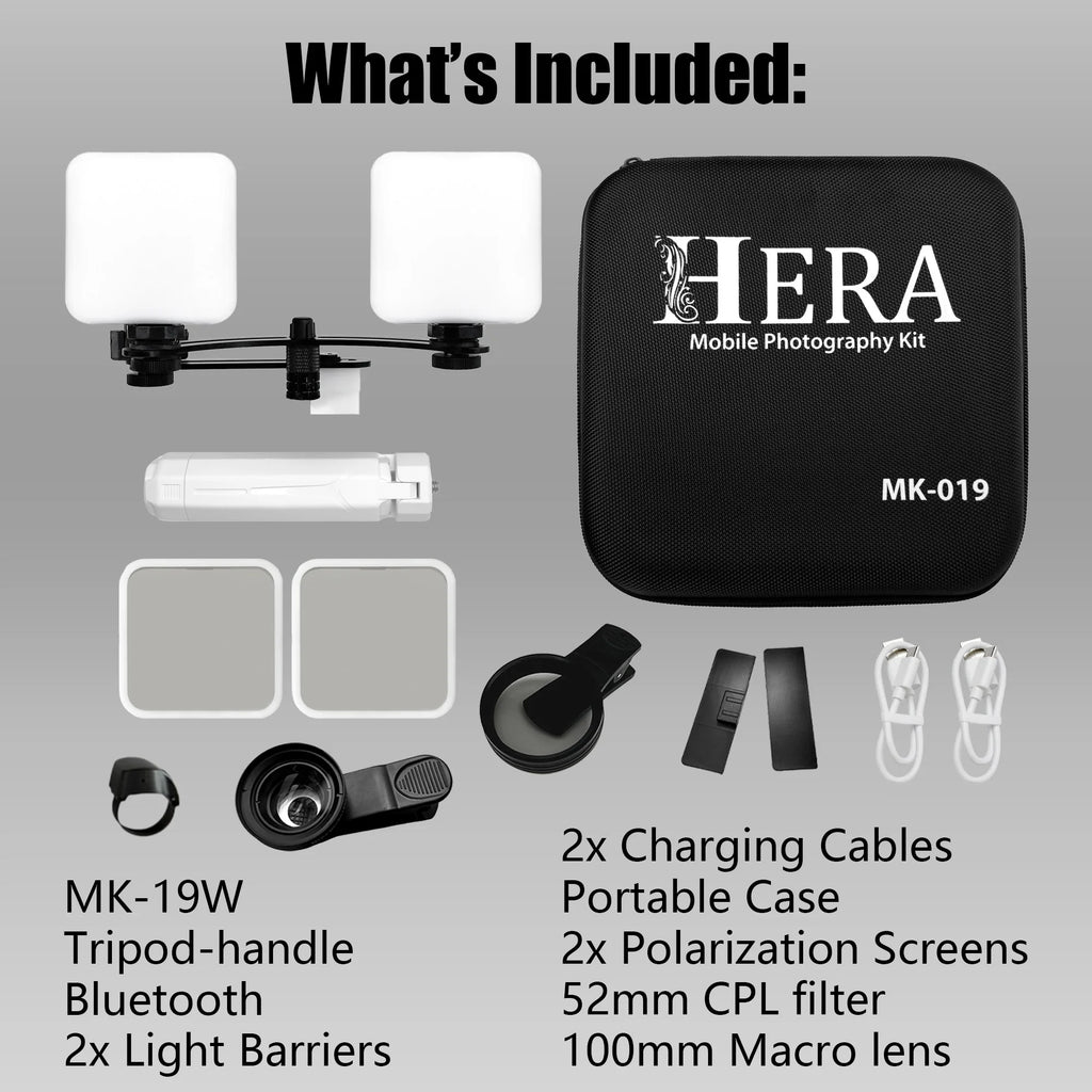 Luz de Fotografía para Teléfono Móvil Hera MK-19 - Luz de Relleno para Fotografía con Smartphone