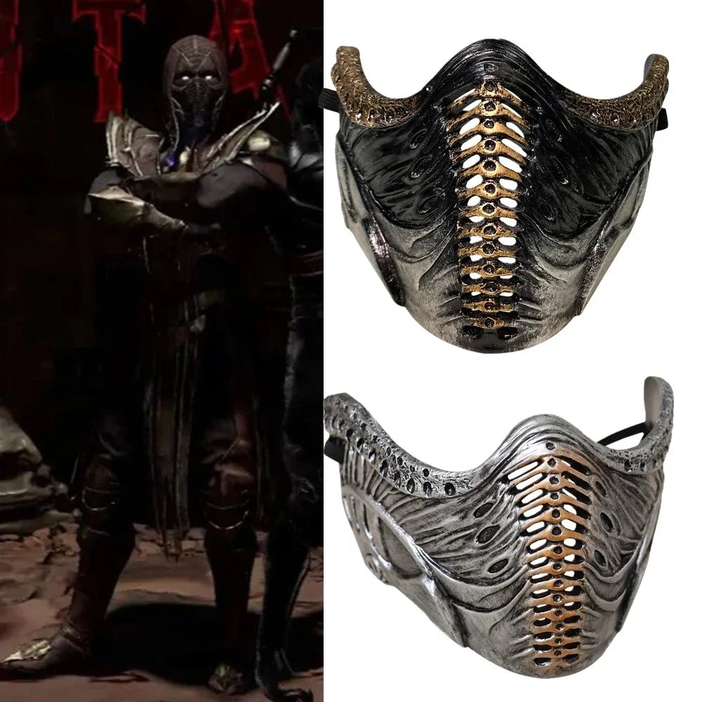 Máscara de resina de Noob Saibot de Mortal Kombat para cosplay, casco, accesorios de disfraz para fiesta de Halloween y carnaval