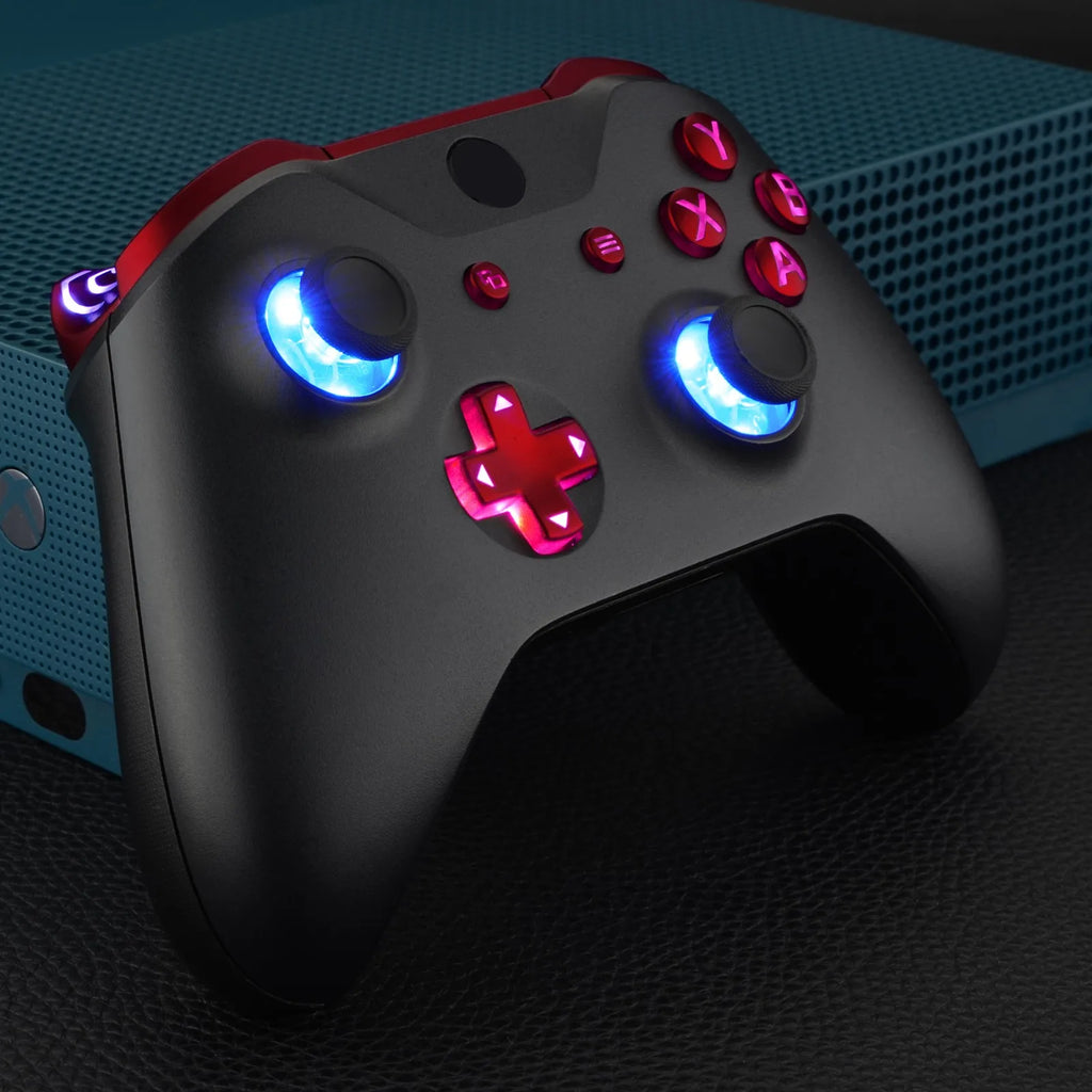 Kit de LED eXtremeRate Luminated DTFS (DTF 2.0) para mando Xbox One S/X, con sticks analógicos y botones de símbolos clásicos
