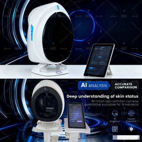 Analizador de Piel AISA Q1 X5 3D Profesional, Máquina Analizadora Facial O1 Pro con IA, Escáner de Análisis de Piel de 15.6 Pulgadas con 10 Espectros de Luz