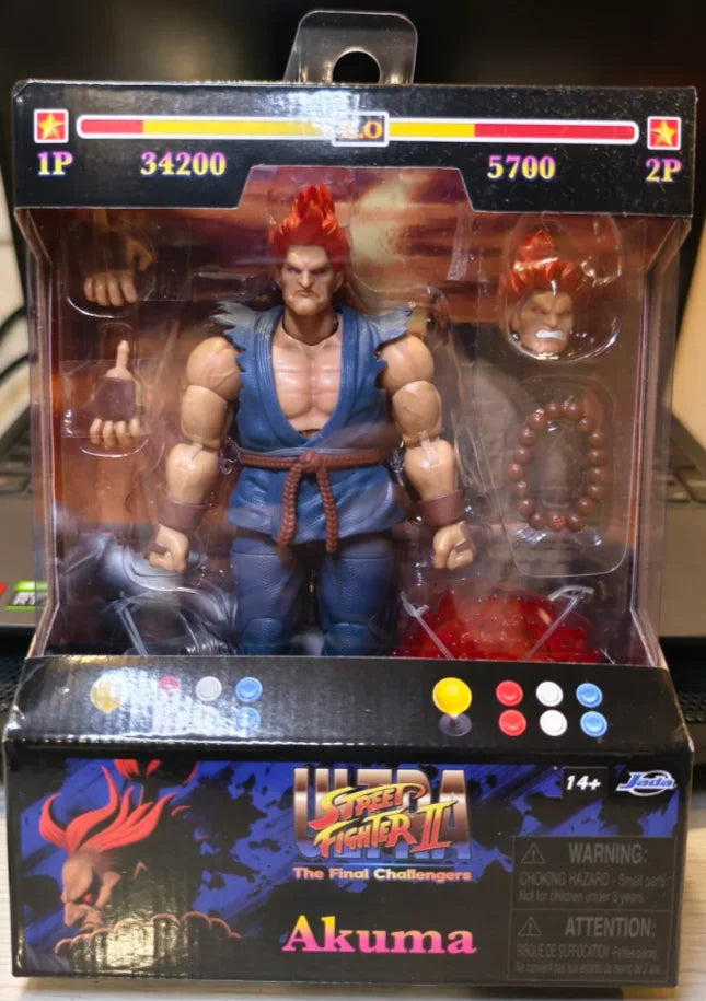 In Stock Jada Toys Street Fighter Shin Akuma SDCC Exclusive Limited Articulated Action Figure Movable Collectible Model Doll