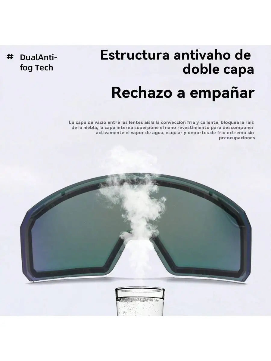 Gafas de Esquí Antivaho de Doble Capa, Gafas Deportivas para Exteriores con Protección UV, Equipo de Protección Ocular para Senderismo en Nieve y Montaña