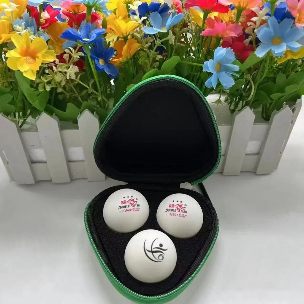 Pelotas de ping pong Double Fish, 3 estrellas, V40+, oficiales, 3 estrellas, edición limitada, Durban World, 2021