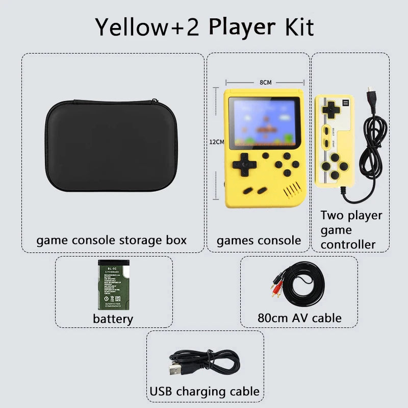 Consola de juegos retro arcade de 5 pulgadas con más de 500 juegos clásicos integrados, emulador tipo Game Boy, consola de videojuegos portátil para TV