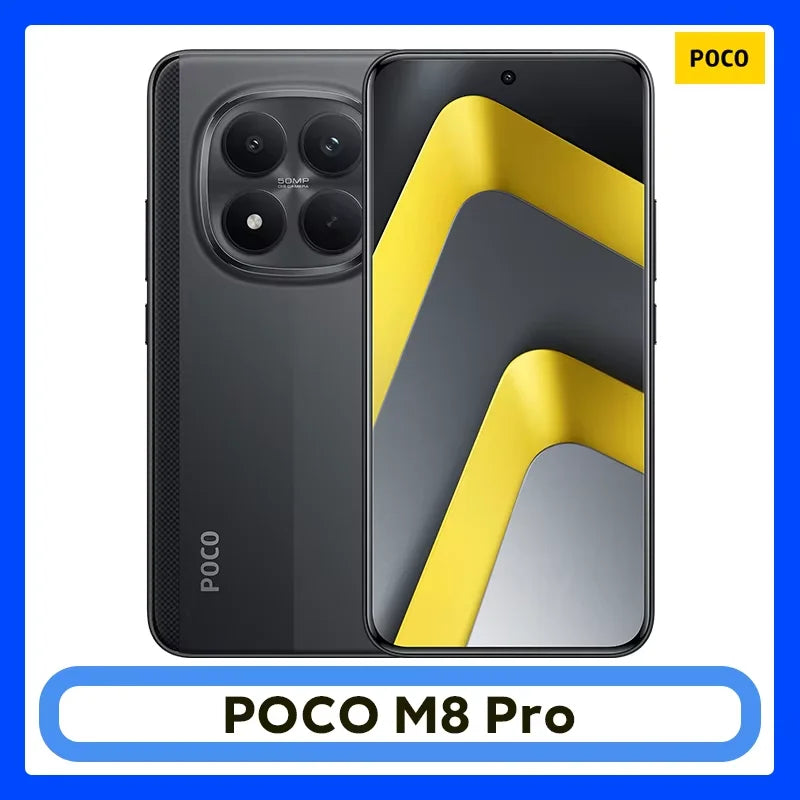 Versión Global POCO M8 Pro 5G Snapdragon 7s Gen 4 Smartphone Pantalla AMOLED de 6.83" Cámara de 50MP Batería de 6500mAh Celular Xiaomi