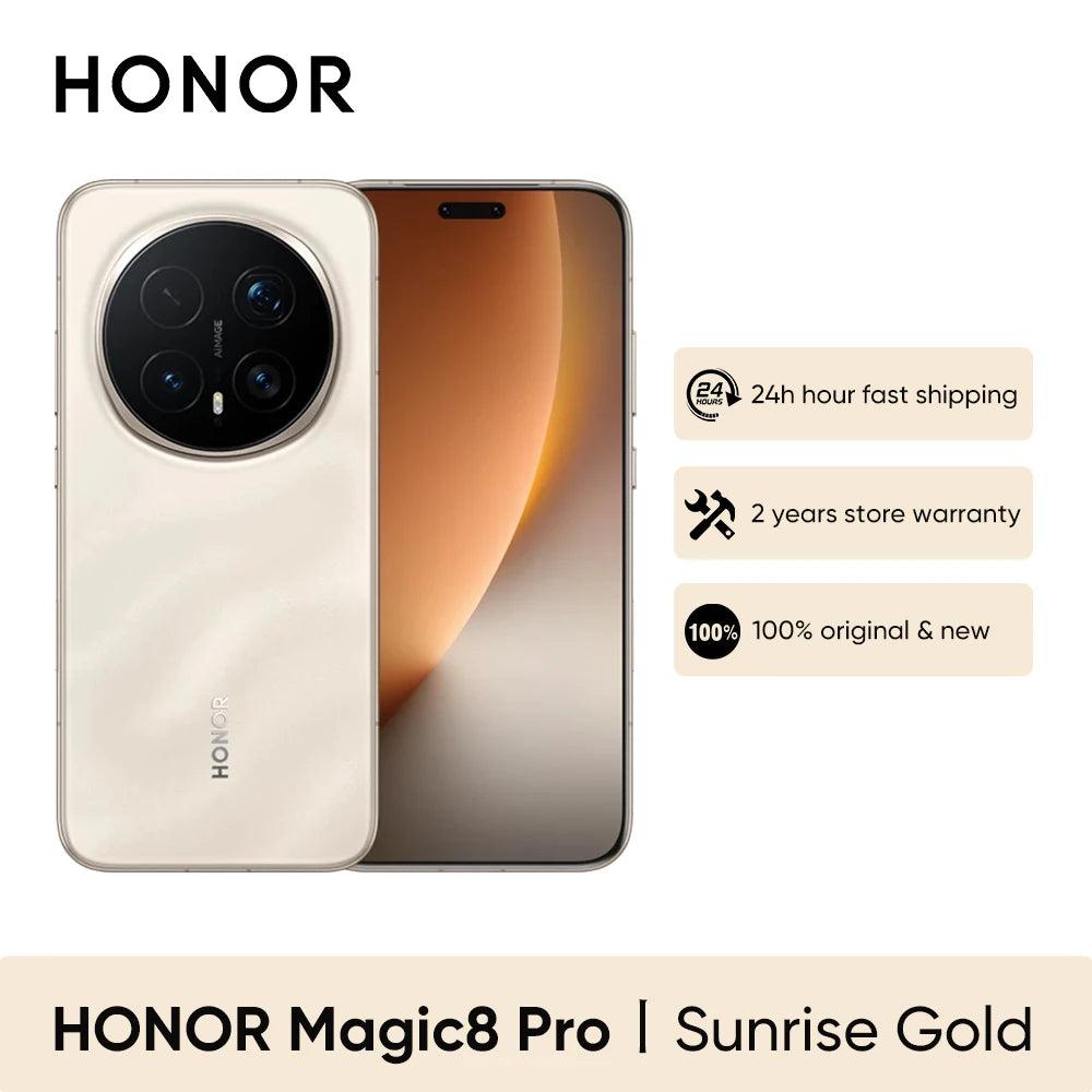 Smartphone HONOR Magic 8 Pro 5G Versión UE Snapdragon 8 Elite Gen 5 200MP AIMAGE 6270mAh 100W 6,71'' OLED NFC ESIM Honor