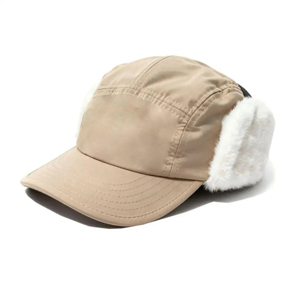 Gorra de béisbol térmica de golf para hombre y mujer, gorro de invierno grueso con parte superior redonda y visera tipo pato, gorro de protección solar para deportes al aire libre