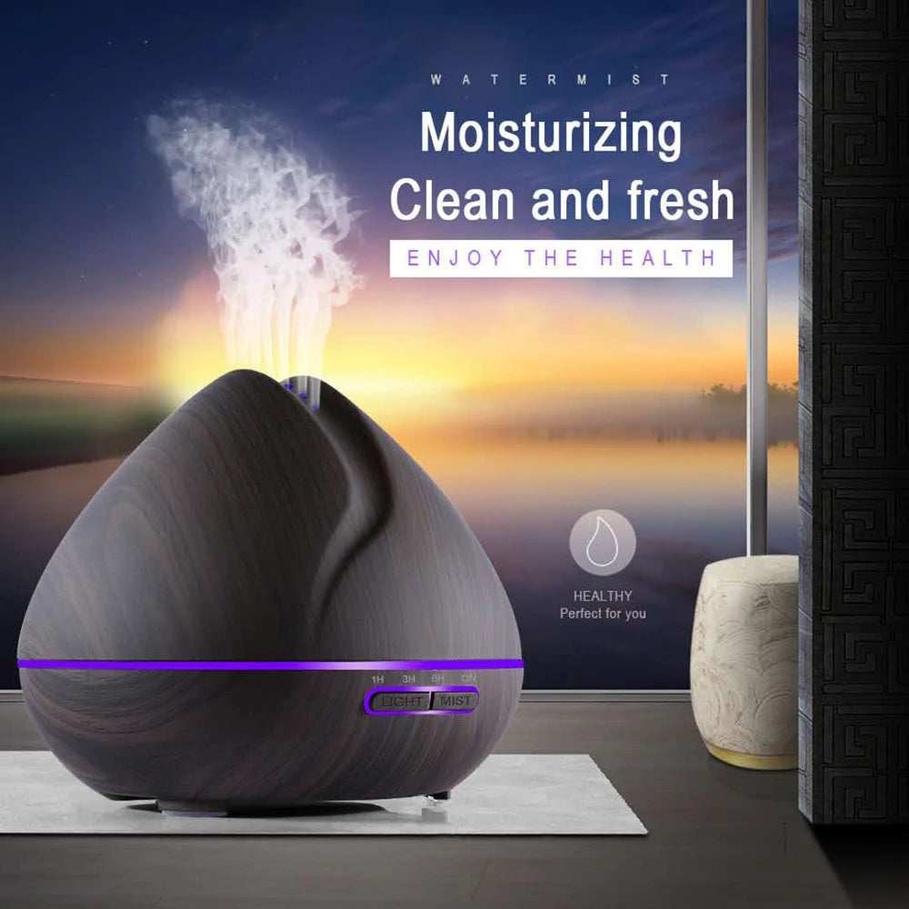 Difusor de aceites esenciales aromaterapia Humidificador de aire ultrasónico Control remoto automático Humidificador 300 500 1000ml