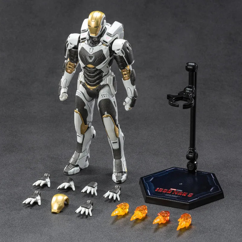 ZD Toys, figura de acción de Iron Man Mk39 Gemini de Marvel, modelo de colección para escritorio con articulaciones completas.