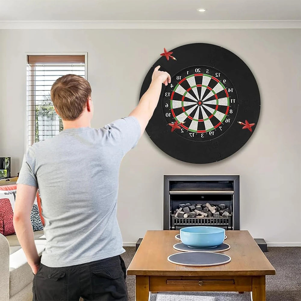 Dart Supplies Round Dart Board Surrounded By 5 Sections Easy Noise Reduction Ring Dart Board Shelter 71cm Outside 5 Pieces EVA Wall Soundproof 2.5cm for 45cm Dart Board Family Bar