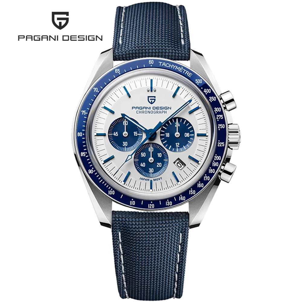 PAGANI DESIGN PD1701 Gold Luxury Men's Watches Quartz Wristwatches Chronograph VK63 Watch For Men AR Sapphire Mirror Clock Gifts