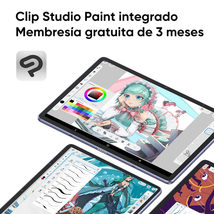 Tableta de dibujo XPPen Magic Drawing Pad de 12,2 pulgadas, Android, 8 GB/256 GB, 8000 mAh, con lápiz óptico X3 Pro Slim, 60 grados de inclinación, tableta de dibujo Android 15