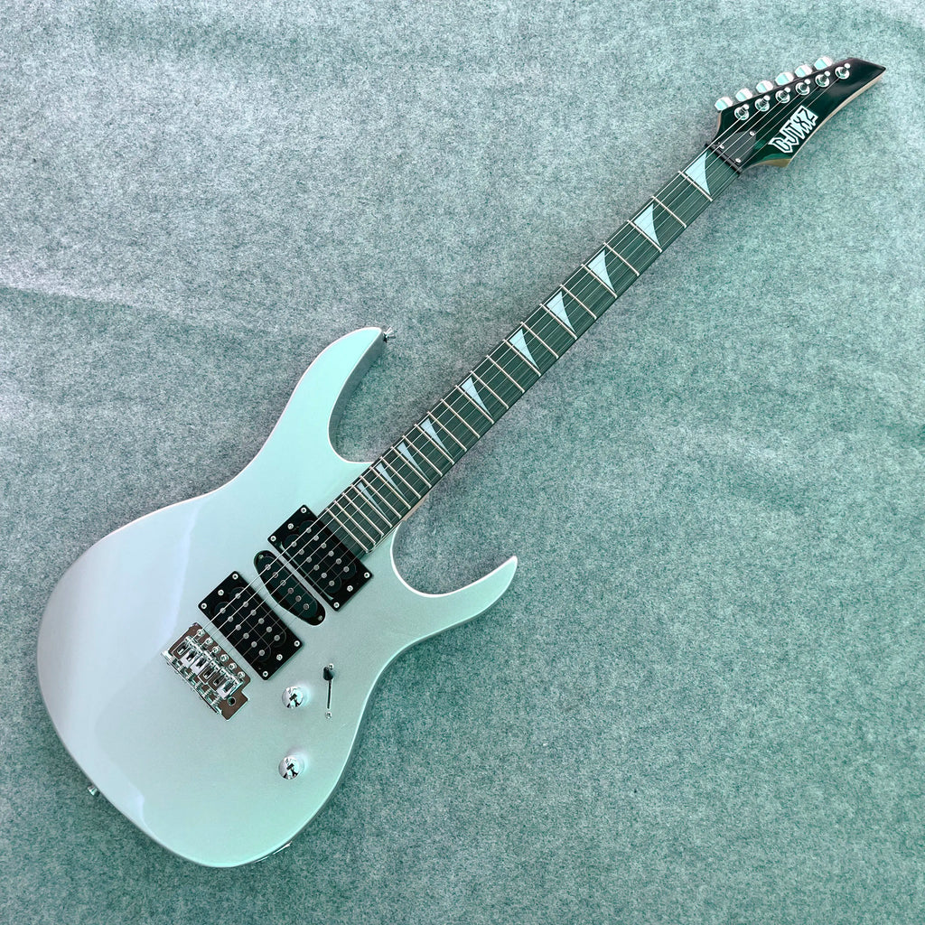 Nuevo Guitarra eléctrica plateada 170, guitarra de práctica para principiantes