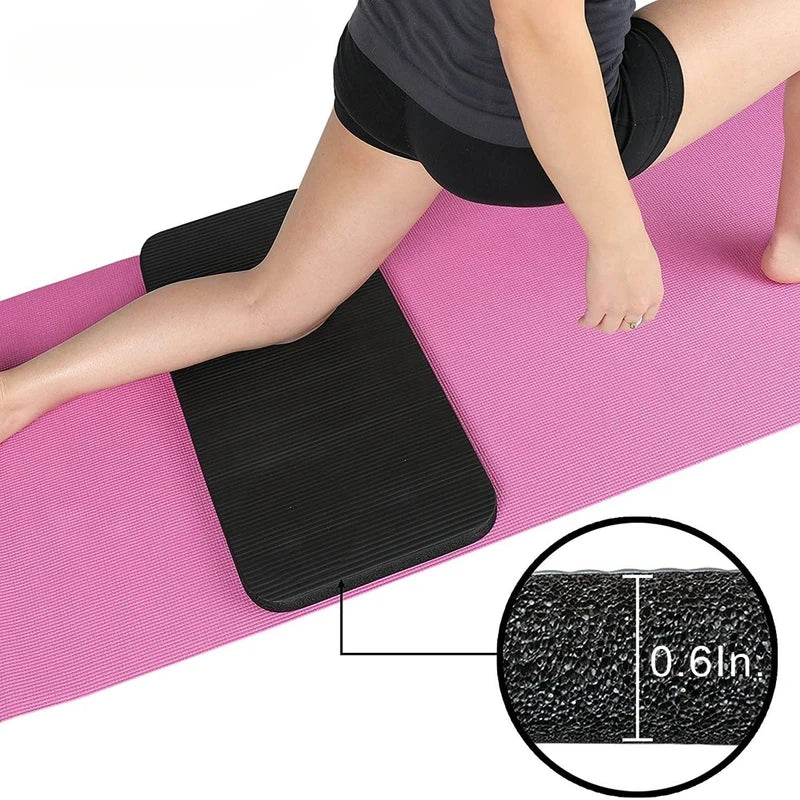 Almohadilla Gruesa para Rodillas de Yoga de 15 mm, Cómoda, Antideslizante, para Gimnasio, Fitness, Pilates, Ejercicio en Casa, Soporte para Rodillas y Codos, Protección para el Suelo