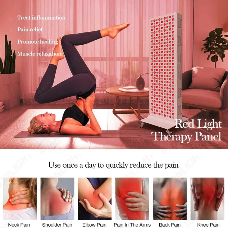 Lámpara de Terapia de Luz Roja Inteligente con Atenuación, Panel LED Infrarrojo 660nm 850nm, para Gimnasio, Hogar, Clínica, Spa, Alivio del Dolor Muscular y Articular, Antienvejecimiento, Rejuvenecimiento de la Piel, Altur