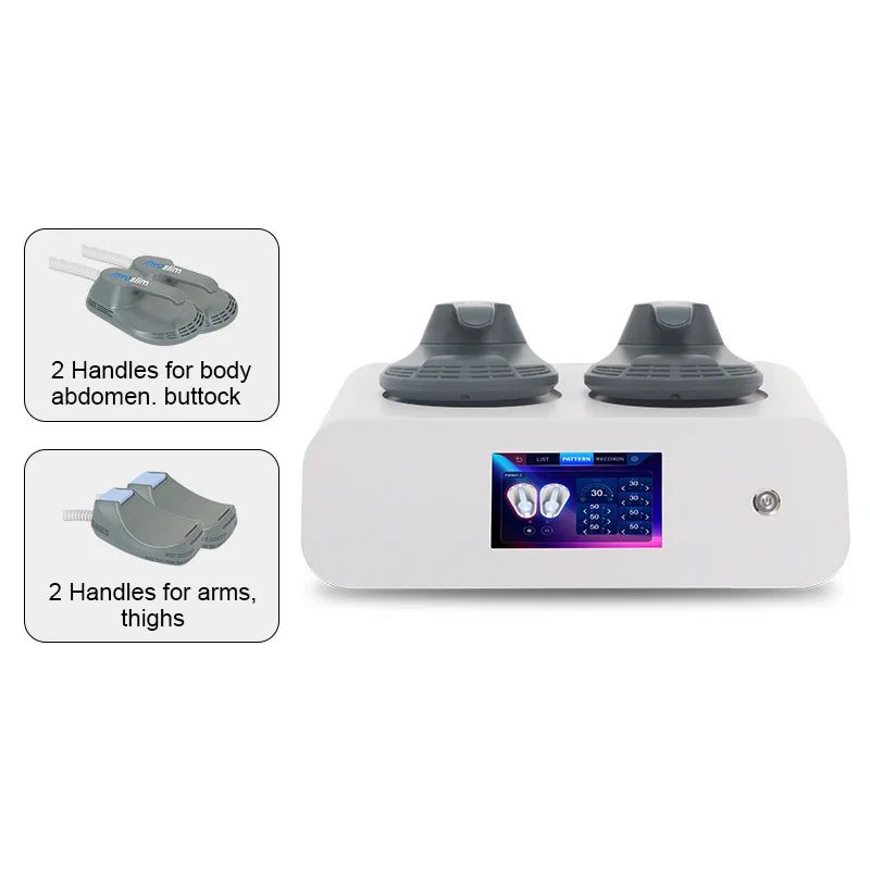 Máquina Portátil de Contorno Corporal por Radiofrecuencia Myoslim Electromagnetic Muscle Builder de 15 Tesla y 6500W para Adelgazar y Perder Peso