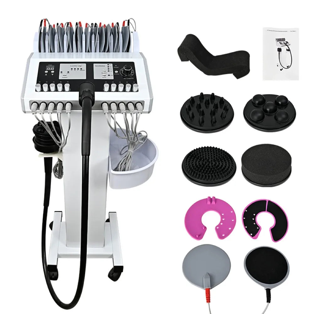 Nueva máquina de masaje con vibración muscular G5, Estimulador muscular EMS, máquina de electroestimulación, ondas rusas con soporte de carrito S871