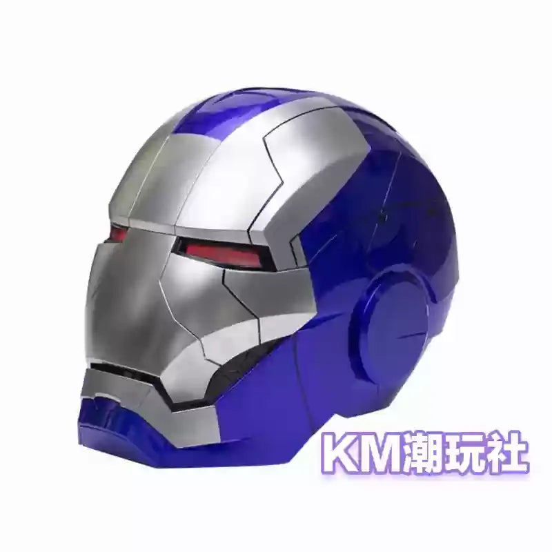 Casco de Iron Man MK5 1:1, activable por voz, deformable, máscara de cosplay, modelo de superhéroe de Marvel, juguete de regalo para niños, fanáticos y coleccionistas
