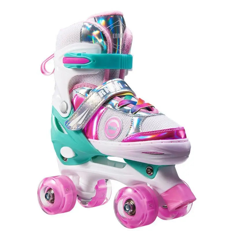 Patines de Ruedas Ajustables de Talla 4, Patines de Doble Fila, Patines de Moda