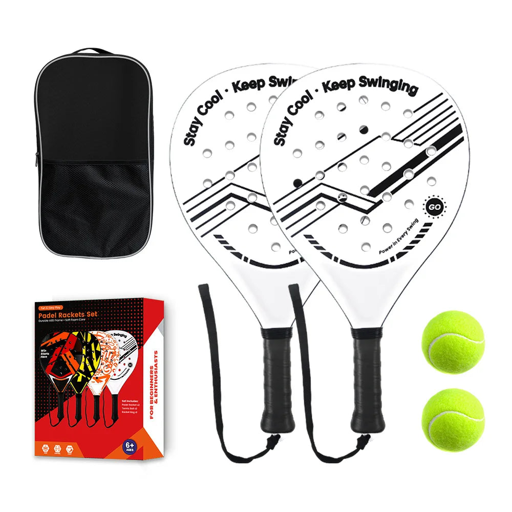 2026 raqueta de tenis más nueva |   Raqueta de padel, hecha de material de fibra de carbono ultraligero, con fuerte elasticidad y buena calidad