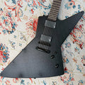 Guitarra eléctrica Black Diamond Plate V, con pastillas pasivas, 22 trastes, puente fijo, estilo thrash metal, un regalo ideal para guitarristas.
