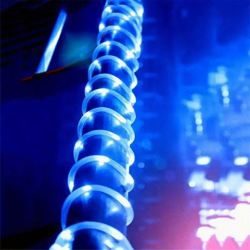 Tira de luces solares LED, luces para caminos, terrazas, jardín, exteriores, guirnalda de luces solares, iluminación exterior impermeable, 8 modos de luz