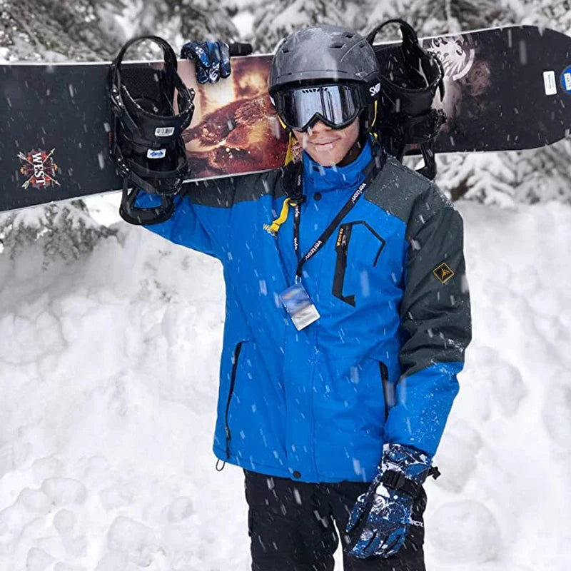 Traje de esquí de invierno para hombre, chaqueta de lana para snowboard, pantalones gruesos, cálidos, impermeables, a prueba de viento, conjuntos de esquí y snowboard, trajes de nieve para hombre