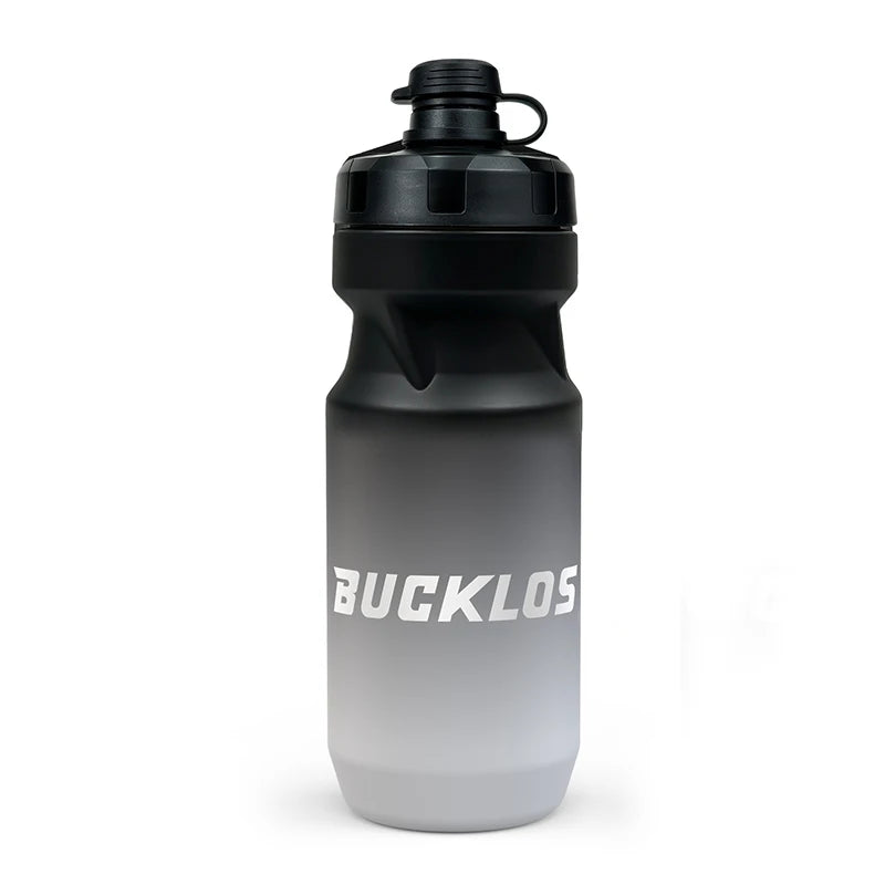 Botella de agua para bicicleta BUCKLOS de 610 ml, sin BPA, ideal para ciclismo y deportes, con tapa antipolvo y diseño a prueba de fugas, perfecta para bicicletas de carretera.